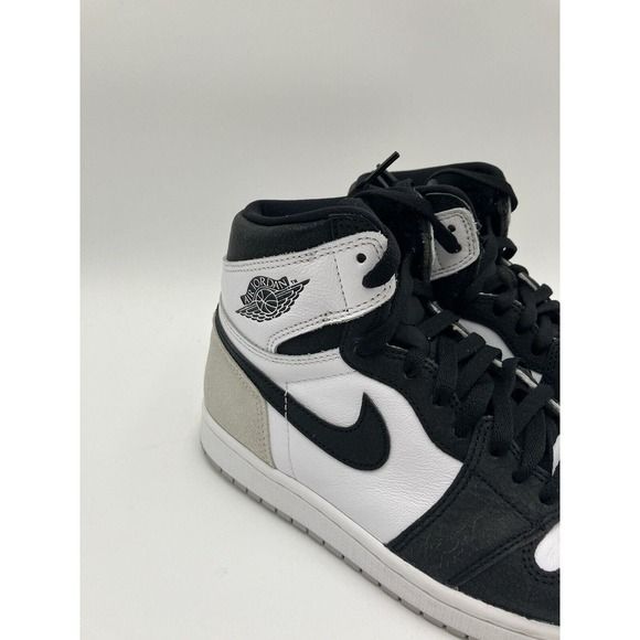 PRE-OWNED Nike Air Jordan 1 Retro High OG Men's Basketball Shoes Black US Size 8 - Picture 3 of 13